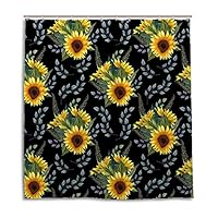 GUYUEXING Shower Curtain Set Waterproof Bathroom Decoration Sunflower