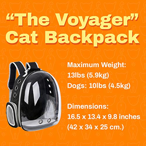 Your Cat Backpack The Voyager Cat Backpack Premium Pet Carrier Bag