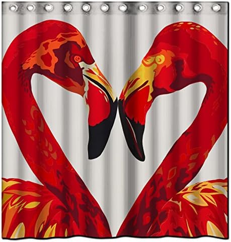YANGDOU Popular Red Bird Fashional Creative Shower Curtain Fabric Waterproof 36x72inch