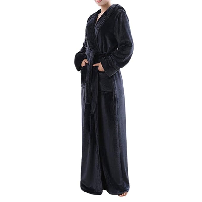 Ladies Fleece Super Soft Bathrobe Dressing Gown Full Length Warm