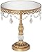 Dahlia Studios Antique Gold Beaded Mirror-Top Round Cake Stands Set of 3