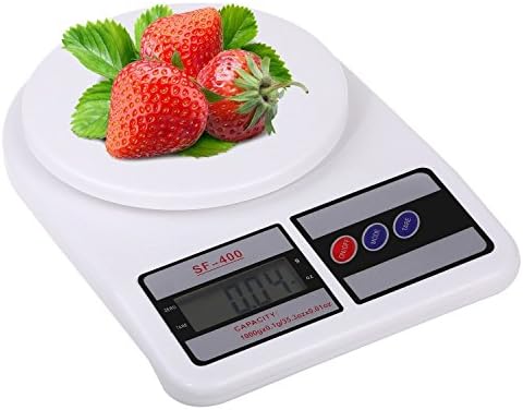 luvina Kitchen Scale Electronic Digital kitchen Weight Scale 10 kg Weight Measureing Liquids Flour,White