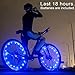 TIPEYE LED Bike Wheel Lights (2 Pack) IP65 Waterproof with Batteries Included Easy to Install Burning Man Bike Spoke Decorations Visible from All Angles for Ultimate Safety and Kids