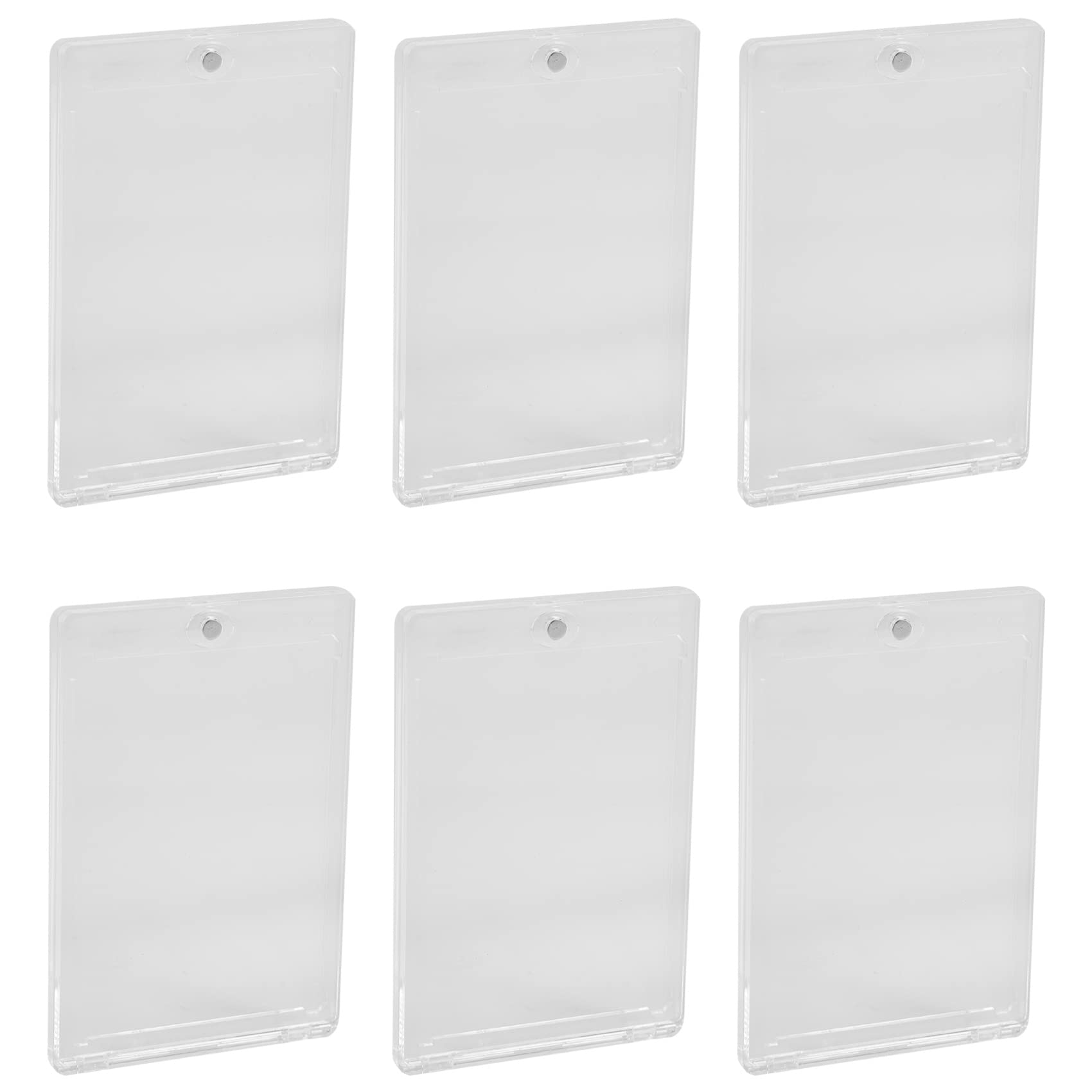 Dojimayisc 6Pc Magnetic Card Holder Case for Trading Card - 35Pt Magnet Top Loaders Baseball Card Holder with Card Protectors