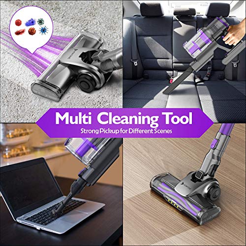 Hosome Cordless Vacuum Cleaner, 26kPa Powerful Suction 4 in 1 Stick