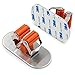 Sumnacon Mop Broom Holder Organizer, 2 Pcs 3M Self Adhesive Wall Mounted Mop Hooks Broom Hanger Holder with Spring Clip Design Bath Mounted Home Tools/Kitchen Organizer Rack(Oval)