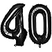40 40 Black Balloons 40th Birthday Party Balloon Number Lovers Party Supplies