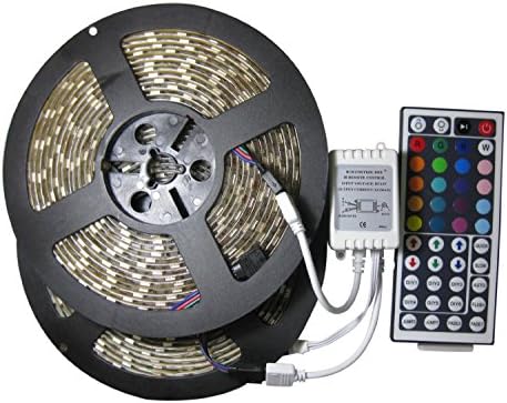 AOXLED® 32.8 Ft Waterproof Color Changing SMD 5050 600LEDs Flexible RGB LED Lighting Strip + 44 Key Remote Controller for Wedding Christmas Party Holiday