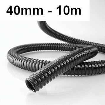 10m Teichschlauch Spiralschlauch 40mm Schwarz
