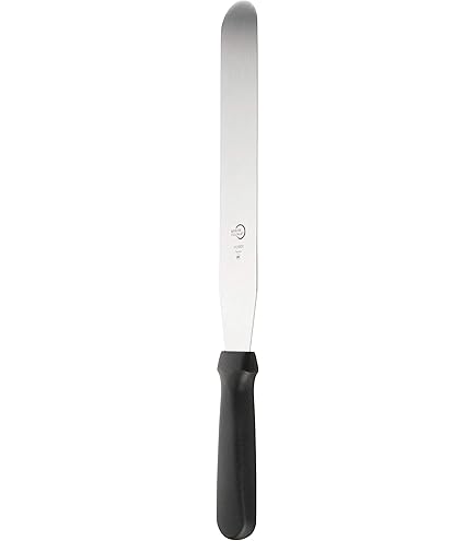 Mercer Culinary Straight Spatula - 4.25 Inch Stainless Steel With Comfort Grip Handle - Professional Baking Tool