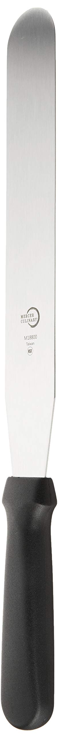 Mercer Culinary M18800P Straight Spatula 25.5cm 10-Inch, Stainless Steel, Black