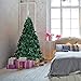 Goplus Artificial Christmas Tree Xmas Pine Tree with Solid Metal Legs Perfect for Indoor and Outdoor Holiday Decoration (5 Feet, Green)