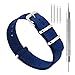 CIVO Watch Bands NATO Premium Ballistic Nylon Watch Strap Stainless Steel Buckle (Navy Blue, 22mm)