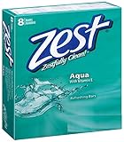 Zest 8 Bar Bath Size Soap, Aqua, 4 Ounce