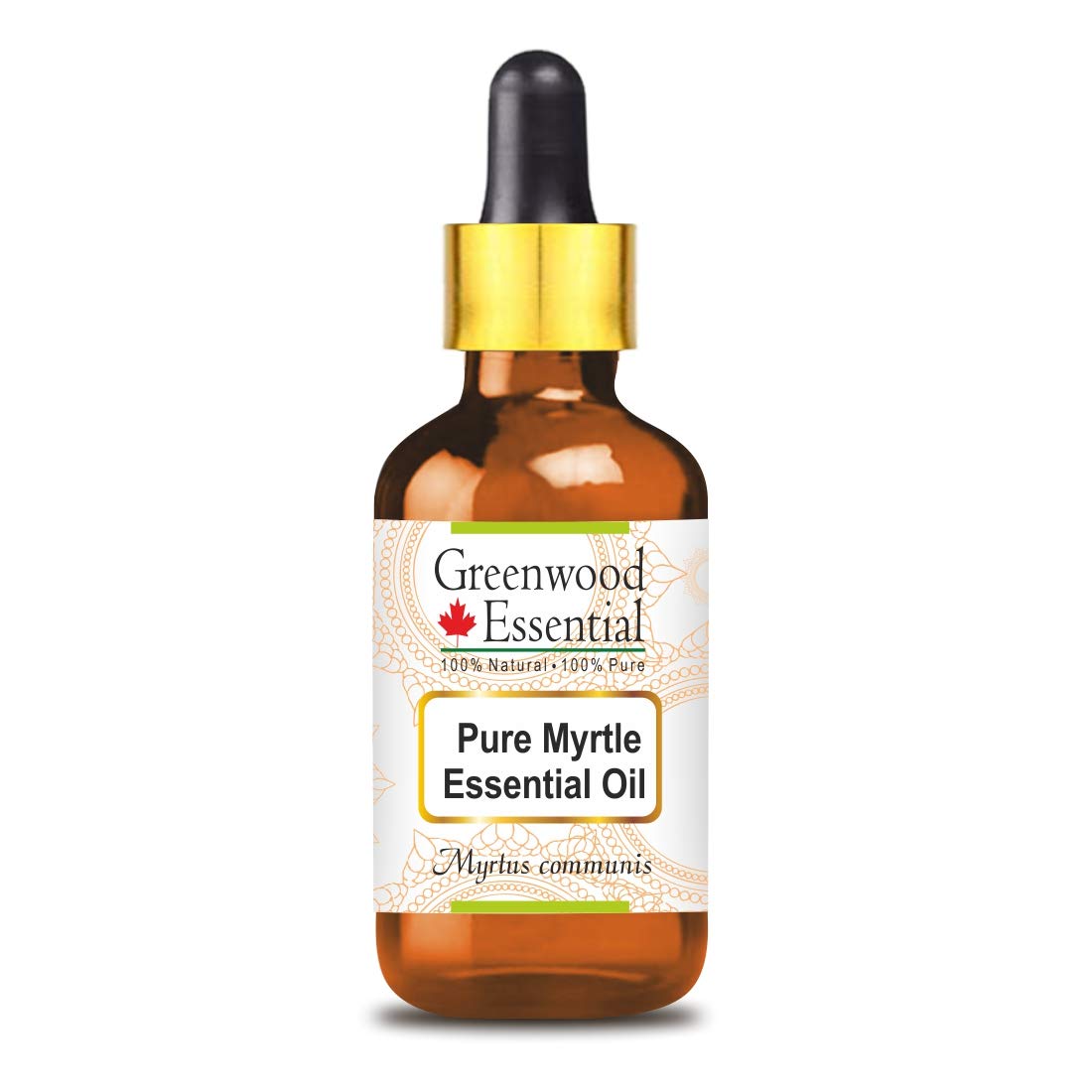 Greenwood Essential Pure Myrtle Essential Oil (Myrtus communis) with Glass Dropper Steam Distilled Natural Therapeutic Grade 15ml (0.50 oz)