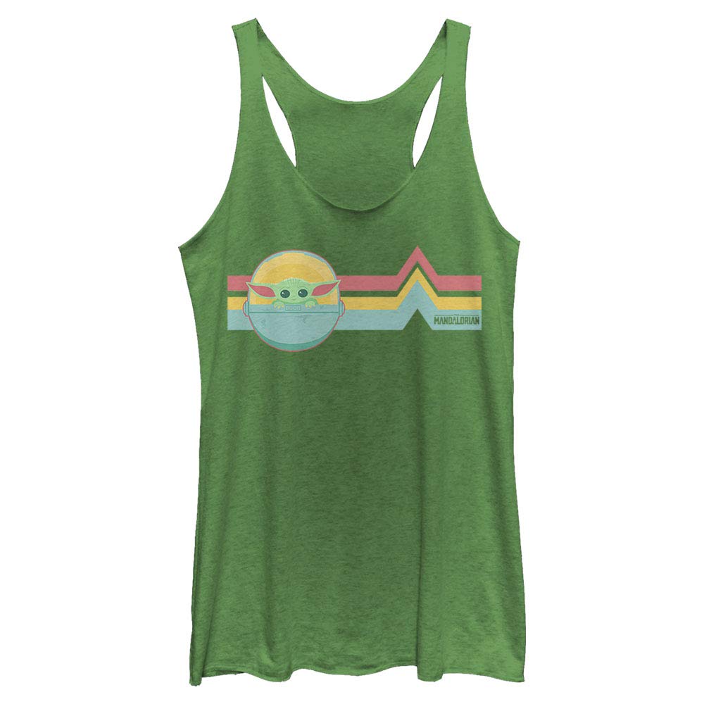 Photo 1 of Star Wars Junior's The Mandalorian Rainbow Child Tri-Blend Racerback Layering Tank, Envy Green, Small