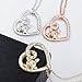 TUSHUO Delicate Cute Hollow Heart Lovely Pig Pendant, Rose Gold, Size No Size