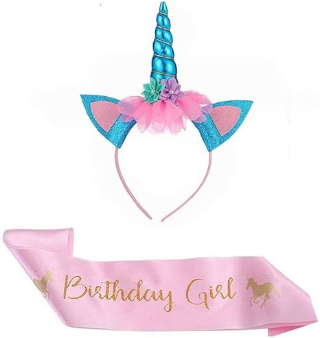 Amazon Co Jp Shuoyue ロープハッピーバースデーカチューシャパーティーでカラフルな誕生日レインボークラウンキャップ歳フィッシュテイルハット Color Blue ホーム キッチン