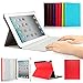 CoastaCloud iPad 2/3/4 Really Thin SmartShell Stand Cover with Magnetically Detachable Wireless Bluetooth Keyboard Case for Apple iPad 2 3 4 (Red)