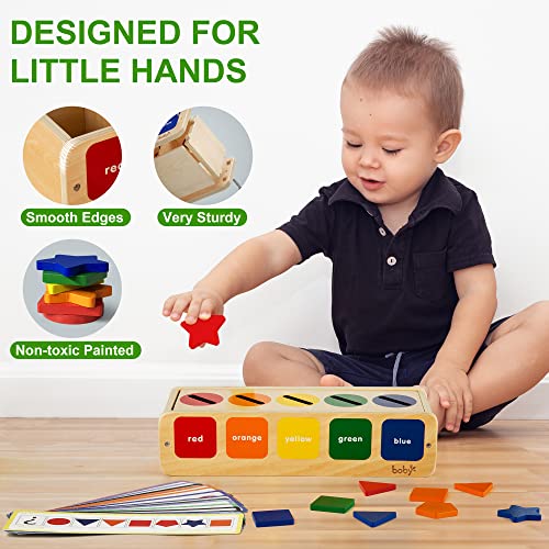 Lynncare Toddlers Montessori Wooden Toy for 1 2 3 Year Old Boys Girls