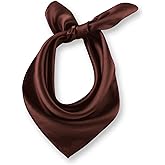 PoeticEHome 100% Mulberry Silk Neck Scarf 21"x21" Small Square Scarfs for Women Gift Packed