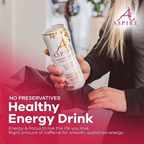 Aspire Healthy Energy Drink with Natural Caffeine No Calories, Sugar