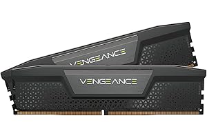 CORSAIR Vengeance DDR5 RAM 32GB (2x16GB) 6000MHz CL38 Intel XMP iCUE Compatible Computer Memory - Black (CMK32GX5M2B6000C38)