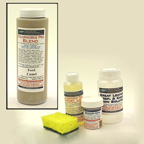 Click Here to See More Images Precision Coachworks Leather & Vinyl Repair/Restoration Kit with Color Match Technology (Ford - Camel)