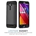 MoKo ASUS Zenfone 2 Laser Case - [Scratch Resistant] Armor Series Dual Layer Protection - Bumper Cover for ASUS Zenfone 2 Laser (ZE550KL / ZE551KL) 5.5 Inch Smartphone 2015 Release, Black