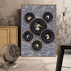 Floating Framed Canvas Wall Art for Living Room, Bedroom Plates Canvas Prints for Home Decoration Ready to Hang - 16x24 inches