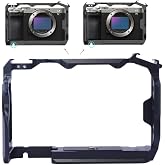 Camera Cage Compatible with Sony A7CII A7CR, Camera Support Holder Bracket with Arca-Swiss Fit Quick Release Plate, Aluminum Alloy DSLR Rig Stabilizer with Dual Cold Shoe, 1/4" &amp; 3/8&rdquo; &amp; ARRI Holes