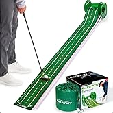 Perfect Practice Golf Putting Mat - Portable Putting Green, Indoor & Outdoor Practice, with Ball Return - Golf Training Aid for Home, Office, Backyard - Golfing Gifts