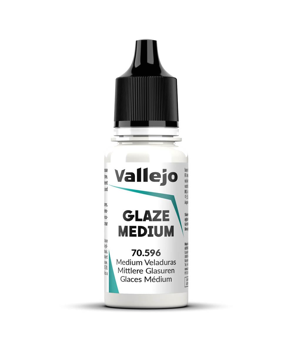 Vallejo Medium Veladuras Clear 18 ml - Versatile Acrylic Medium for Glazing and Layering Techniques, Ideal for Artists and Hobbyists