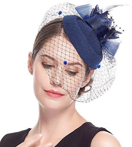 Cizoe Fascinator Hair Clip Pillbox Hat 
