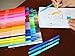 Strokes Art 100 Fine Tip Kids Coloring Markers - Washable - Smudge Free - Vibrant Colors - Carry Case