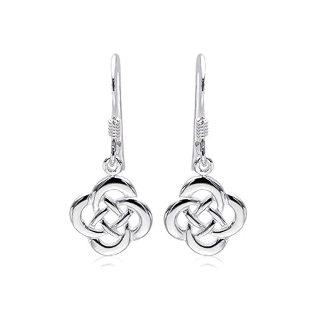 BellaMira Lifestyle Accessories Lovely Spiral Celtic Necklace and Earrings (as Chosen) Fine Sterling Silver Jewellery Gift Boxed (Celtic Circle Earrings)