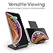 TechMatte Fast Charge Wireless Charging Stand Compatible with iPhone 11, 11 Pro, 11 Pro Max, XS, XS Max, XR (7.5W) Samsung Galaxy S20, S20 Plus, S20 Ultra,Note 10, 9, 8, S10, S9 (10W)