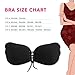 WELOVE Invisible Bra Self Adhesive Bra Strapless Backless Silicone Push-up Bras (D, Black 2)