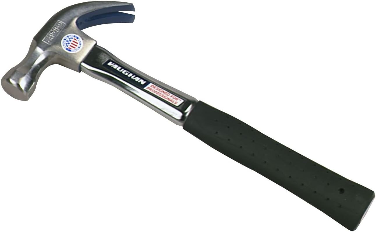 Vaughan 114-00 TO16 Full Octagon Curved Claw Professional Tubular Steel Hammer, 16-Ounce