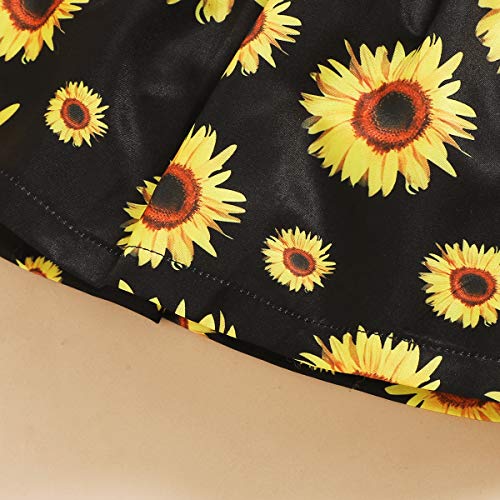 3T Girl Dress Outfits Baby Flower Floral Overall Dresses Denim Fall Winter Long Sleeves Clothes Jean Tutu Skirts for Girls 3-4T