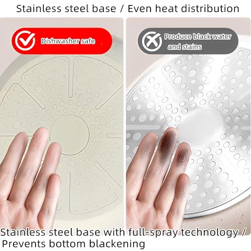 Beauenty Nonstick Frying Pan Skillet Set,White Nonstick Granite Fry Pan Egg Pan Omelet Pans,Granite Skillet Set for All Stovetops,PFOS & PFOA Free,Eco-friendly and Easy to Clean (8+9.5+11Inch)