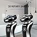 KOOWHEEL Electric Shaver Razor For Men 4 in 1, Beard Trimmer Waterproof Wet Dry Rotary Shaver Cordless Hair Trimmer Nose Hair Trimmer Facial Cleaning Brush USB Rechargeable Black