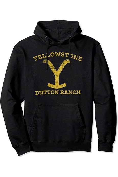 Amazon.com: Yellowstone Dutton Ranch Montana Est. 1886 Center Gold Logo Pullover  Hoodie : Clothing, Shoes u0026 Jewelry