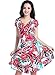 v28 Women Crossover V-neck short sleeve Polka dot pleated floral summer Dress