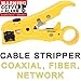 Urban Security Group Cable Stripper : Coaxial RG59, RG6, RG7, RG11 : Network Cat5e, Cat6, UTP, STP : Round & Flat Cable : Comfortable Grip : High Grade Steel + Plastic Construction : Premium Pro Grade