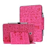 i-UniK Samsung Galaxy TAB A 8.0 inch Compatible SM-T350 case Slim Folio Case w/Auto Sleep Awake [Bonus Stylus] (Cute Pink)