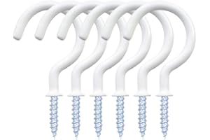 12 Pack Vinyl Coated Ceiling Hooks,Screw-in Mug Hooks,Multi-Function Wall Hooks Kitchen Hooks Cup Hooks for Indoors Outdoors 