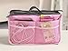 Pockettrip Portable Multi-function Handbag Pouch Bag in Bag Organiser Insert Organizer Tidy Travel Cosmetic Pocket (Pink)