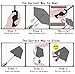HappyGo Full Automatic Folding Transparent Clear Auto Open Travel Umbrella for Women Girls Black 8 ribs