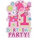 Amscan One Wild Girl 1st Birthday Die-Cut Postcard Invitations, 6